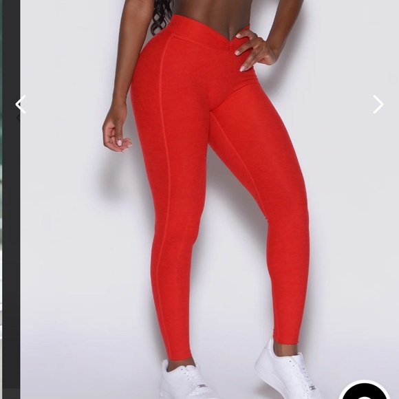 Bombshell Sportswear Red Leggings - Picture 6 of 9